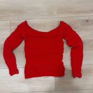 Karen Millen Scarlet Off-Shoulder Sweater